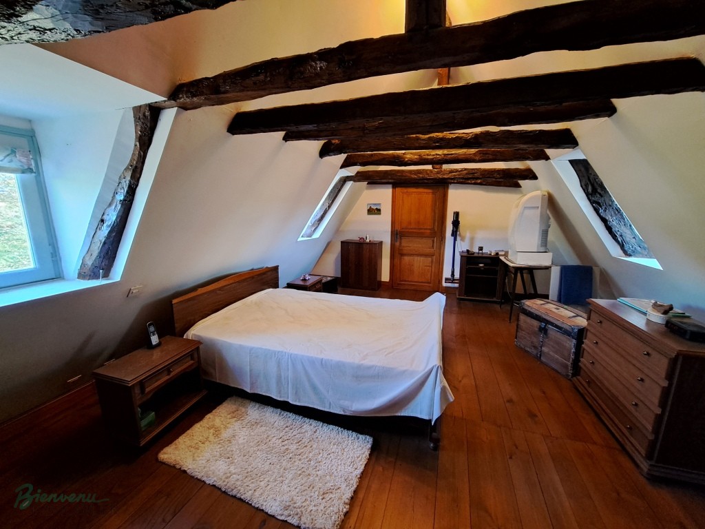 Charmante maison ancienne en pierre avec pigeonnier de 1770, d’environ 130 m² au sol, et petite maison en pierre d’environ 48 m² habitables