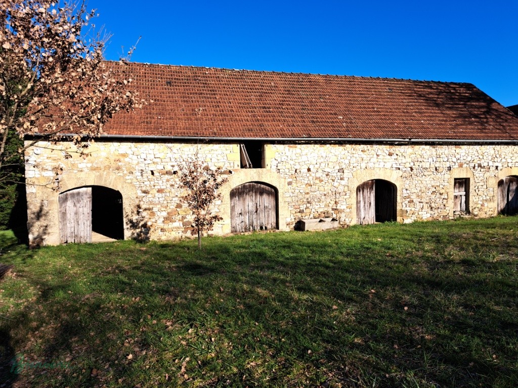 Bel Ensemble constitué d’une magnifique Grange en pierre de 154 m² au sol sur 2 niveaux & d’un Hangar en pierre et en bois de 74 m²
